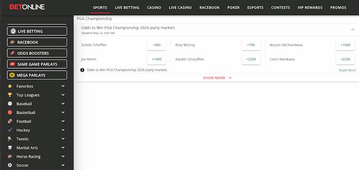 Inside look at BetOnline — a trusted name among golf betting apps.